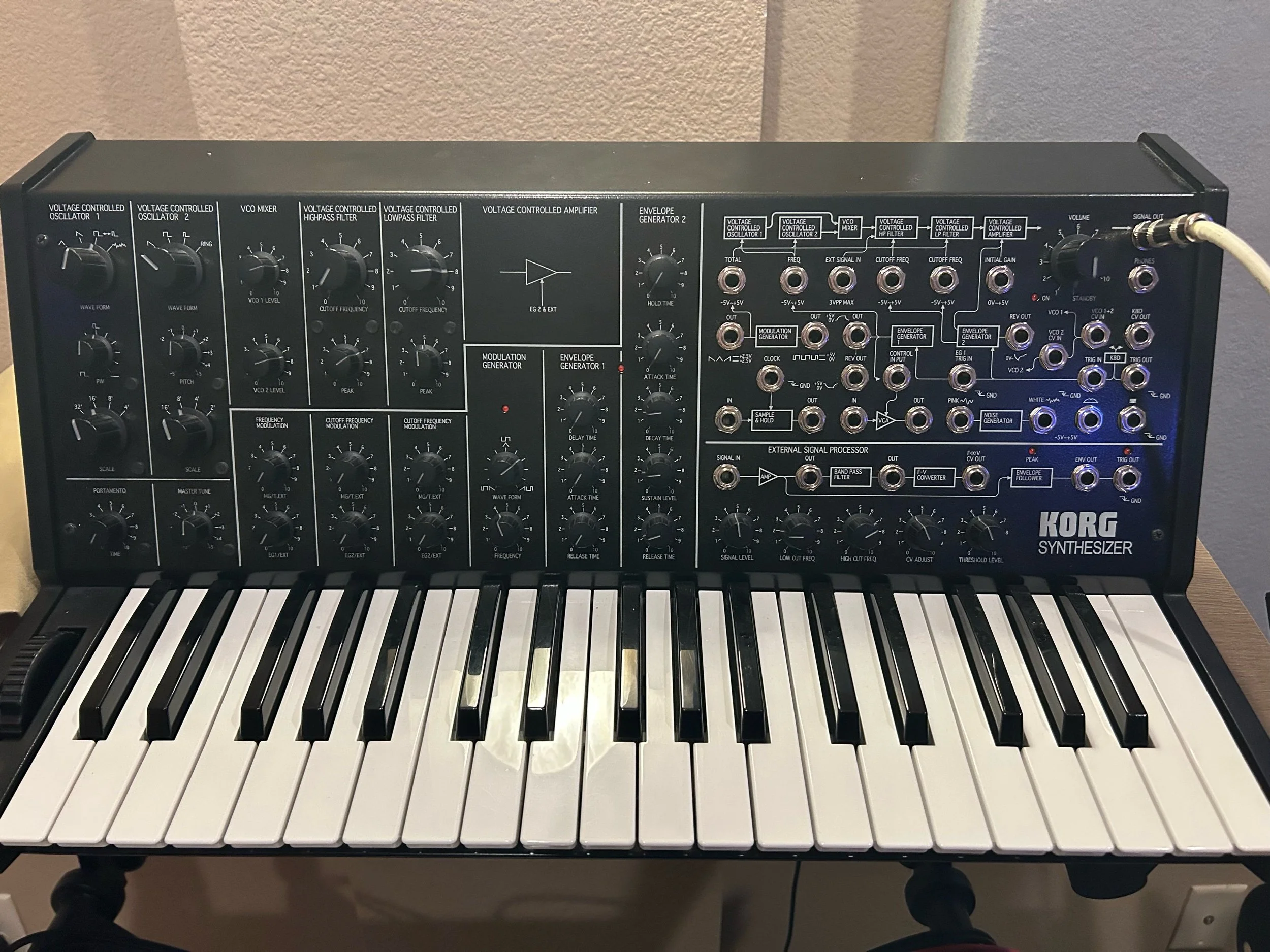 Korg semi-modular synthesizer